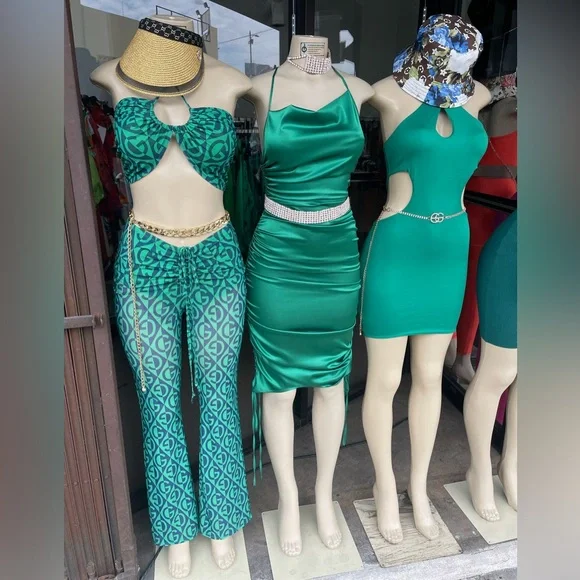 2pc Green Patterned Women's Set - Picture 2 of 5